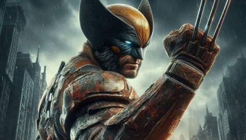 Essa imagem mostra um walpaper do wolverine com seu traje