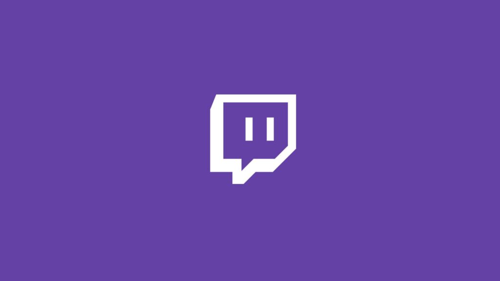 A imagem mostra a logo da plataforma de lives Twitch
