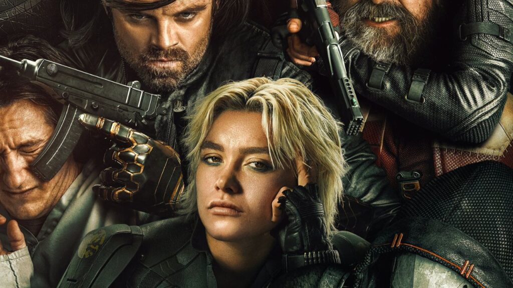Essa imagem mostra a equipe dos Thunderbolts juntos